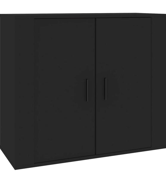 Sideboard Schwarz 80x33x70 cm Holzwerkstoff