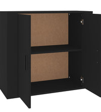 Sideboard Schwarz 80x33x70 cm Holzwerkstoff