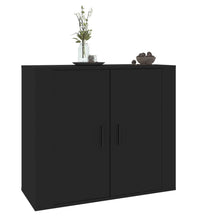 Sideboard Schwarz 80x33x70 cm Holzwerkstoff