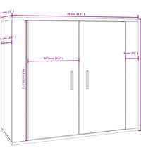 Sideboard Sonoma-Eiche 80x33x70 cm Holzwerkstoff