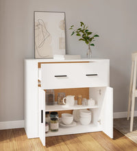 Sideboard Weiß 80x33x70 cm Holzwerkstoff
