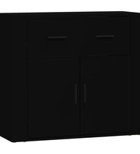 Sideboard Schwarz 80x33x70 cm Holzwerkstoff