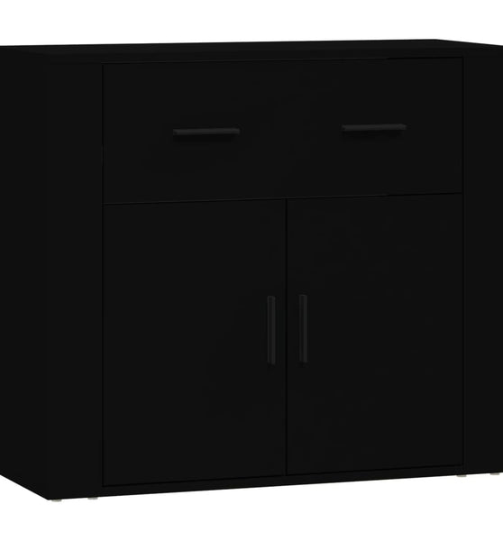 Sideboard Schwarz 80x33x70 cm Holzwerkstoff