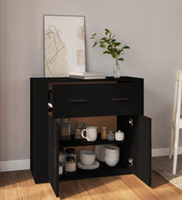 Sideboard Schwarz 80x33x70 cm Holzwerkstoff