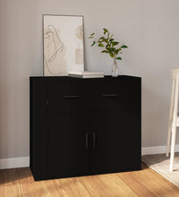 Sideboard Schwarz 80x33x70 cm Holzwerkstoff