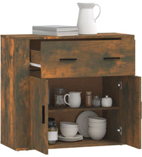 Sideboard Räuchereiche 80x33x70 cm Holzwerkstoff