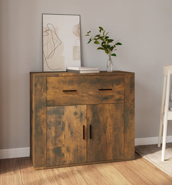 Sideboard Räuchereiche 80x33x70 cm Holzwerkstoff