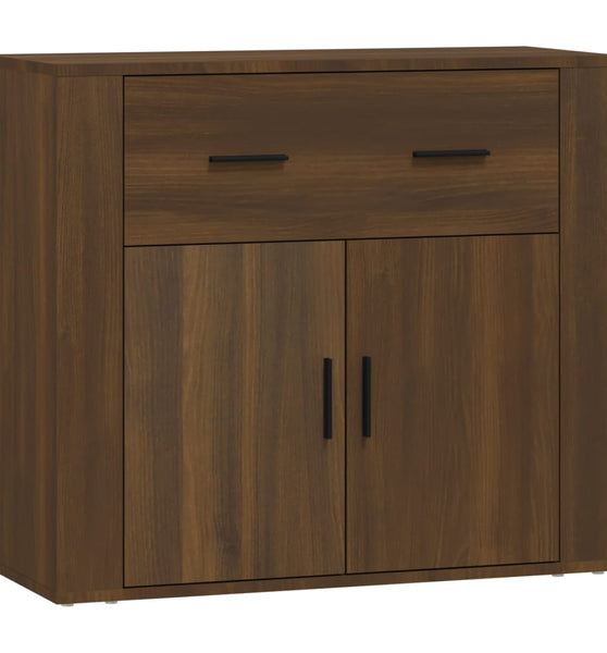 Sideboard Braun Eichen-Optik 80x33x70 cm Holzwerkstoff