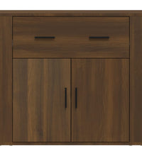 Sideboard Braun Eichen-Optik 80x33x70 cm Holzwerkstoff