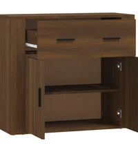 Sideboard Braun Eichen-Optik 80x33x70 cm Holzwerkstoff