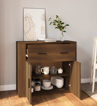 Sideboard Braun Eichen-Optik 80x33x70 cm Holzwerkstoff