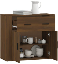 Sideboard Braun Eichen-Optik 80x33x70 cm Holzwerkstoff