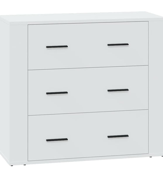 Sideboard Weiß 80x33x70 cm Holzwerkstoff