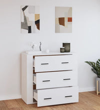 Sideboard Weiß 80x33x70 cm Holzwerkstoff