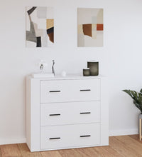 Sideboard Weiß 80x33x70 cm Holzwerkstoff