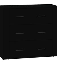 Sideboard Schwarz 80x33x70 cm Holzwerkstoff