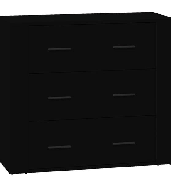 Sideboard Schwarz 80x33x70 cm Holzwerkstoff