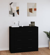 Sideboard Schwarz 80x33x70 cm Holzwerkstoff