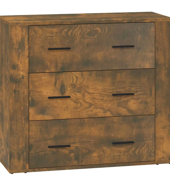 Sideboard Räuchereiche 80x33x70 cm Holzwerkstoff