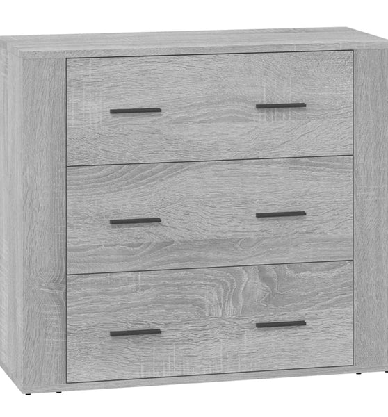 Sideboard Grau Sonoma 80x33x70 cm Holzwerkstoff