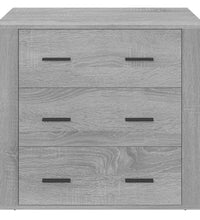 Sideboard Grau Sonoma 80x33x70 cm Holzwerkstoff