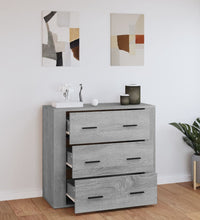 Sideboard Grau Sonoma 80x33x70 cm Holzwerkstoff