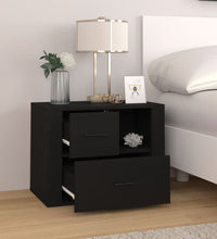 Nachttisch Schwarz 60x36x45 cm Holzwerkstoff