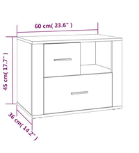 Nachttisch Schwarz 60x36x45 cm Holzwerkstoff