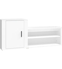 Schuhschrank Weiß 130x35x54 cm Holzwerkstoff