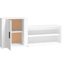 Schuhschrank Weiß 130x35x54 cm Holzwerkstoff