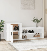 Schuhschrank Hochglanz-Weiß 130x35x54 cm Holzwerkstoff