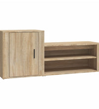 Schuhschrank Sonoma-Eiche 130x35x54 cm Holzwerkstoff