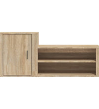 Schuhschrank Sonoma-Eiche 130x35x54 cm Holzwerkstoff