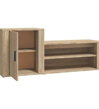 Schuhschrank Sonoma-Eiche 130x35x54 cm Holzwerkstoff