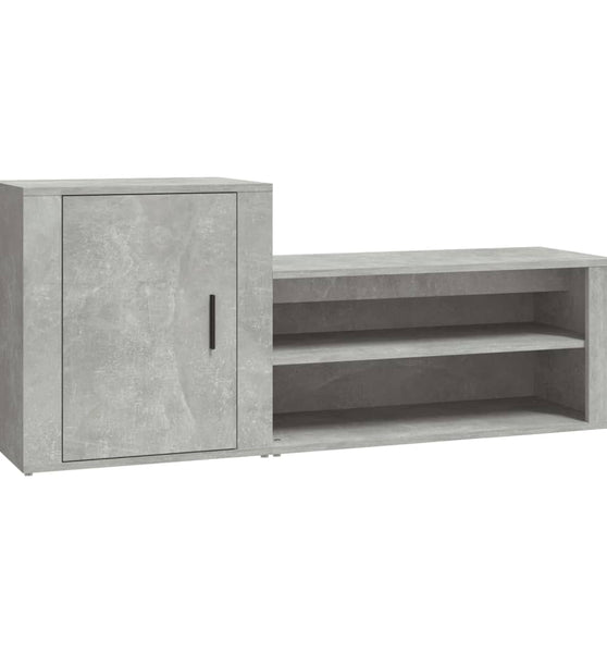 Schuhschrank Betongrau 130x35x54 cm Holzwerkstoff