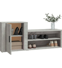 Schuhschrank Betongrau 130x35x54 cm Holzwerkstoff