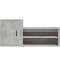 Schuhschrank Betongrau 130x35x54 cm Holzwerkstoff