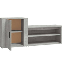 Schuhschrank Betongrau 130x35x54 cm Holzwerkstoff