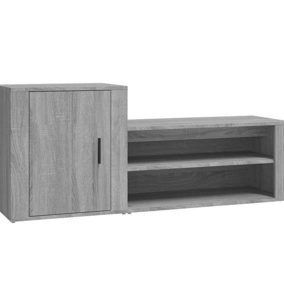 Schuhschrank Grau Sonoma 130x35x54 cm Holzwerkstoff