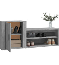 Schuhschrank Grau Sonoma 130x35x54 cm Holzwerkstoff