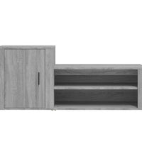 Schuhschrank Grau Sonoma 130x35x54 cm Holzwerkstoff