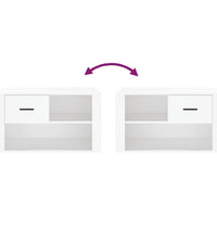 Schuhschrank Weiß 80x35x45 cm Holzwerkstoff