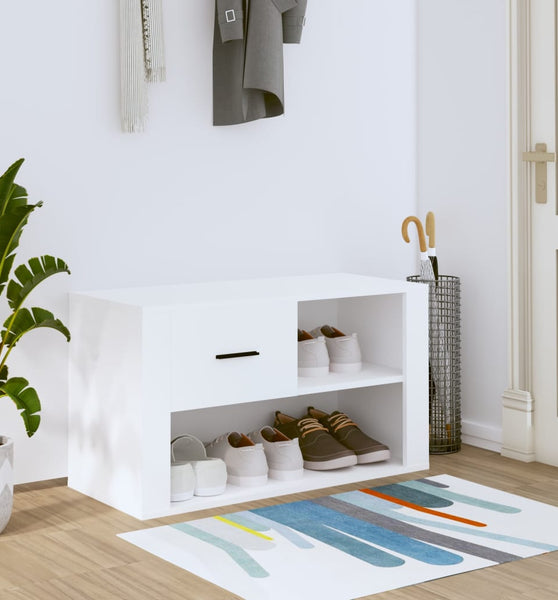 Schuhschrank Weiß 80x35x45 cm Holzwerkstoff