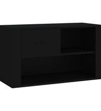 Schuhschrank Schwarz 80x35x45 cm Holzwerkstoff