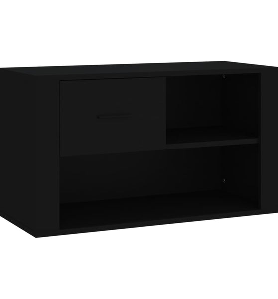 Schuhschrank Schwarz 80x35x45 cm Holzwerkstoff