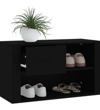 Schuhschrank Schwarz 80x35x45 cm Holzwerkstoff