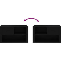 Schuhschrank Schwarz 80x35x45 cm Holzwerkstoff