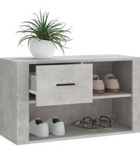Schuhschrank Betongrau 80x35x45 cm Holzwerkstoff