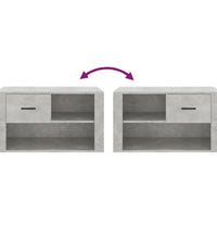 Schuhschrank Betongrau 80x35x45 cm Holzwerkstoff