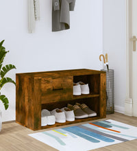 Schuhschrank Räuchereiche 80x35x45 cm Holzwerkstoff